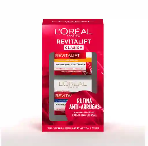 Rutina Antiedad Loreal Spf 30 Revitalift Día 50 Ml + Noche 50 Ml