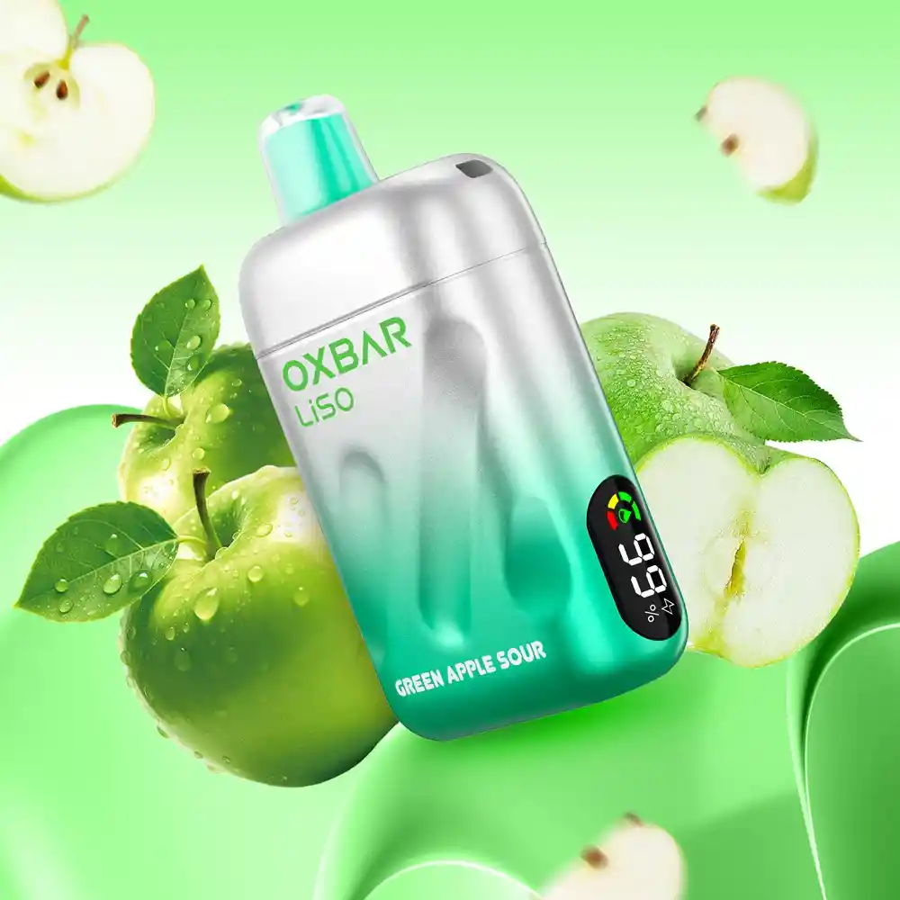 Vaporizador Desechable Green Apple Sour 28.000 Puffs 5% - Oxbar Liso