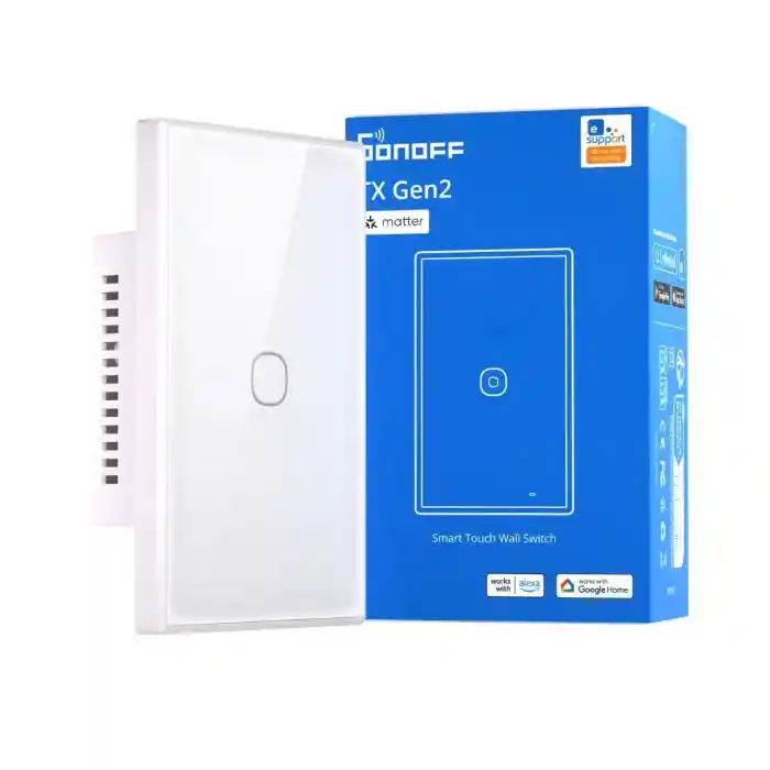 Interruptor Wifi De Pared Sonoff Tx Gen2 De 1 Canal Con Matter