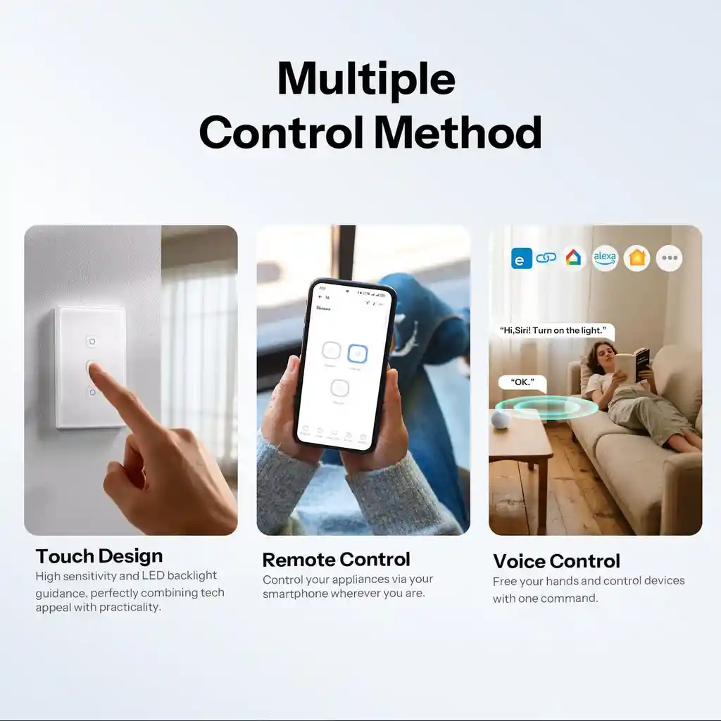 Nterruptor Wifi De Pared Sonoff Tx Gen2 De 2 Canales Con Matter