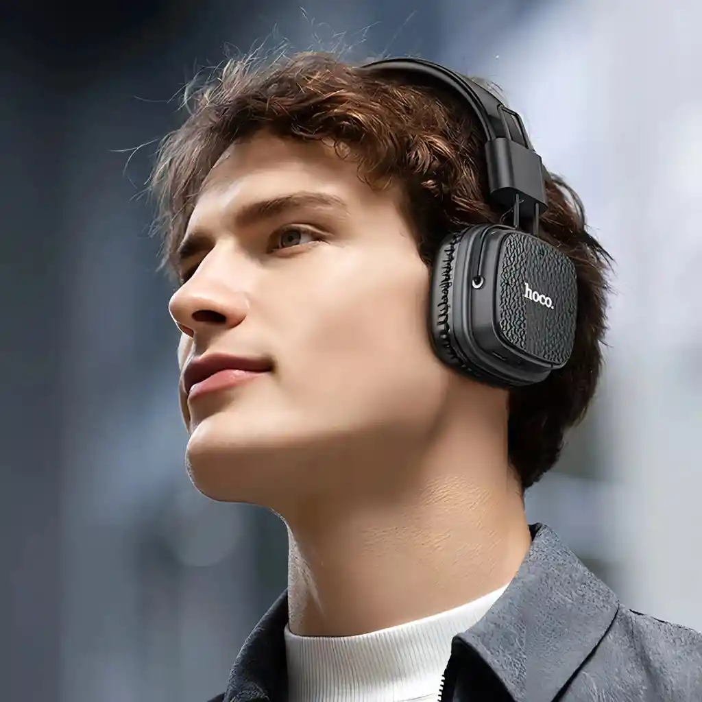 Audífonos Bluetooth Hoco W56 Over-ear 28h Negro
