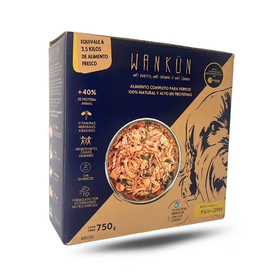Wankun Sabor Pollo-cerdo Alimento Para Perros 750gr 750 Gr