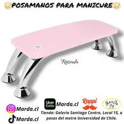 Almohadilla Para Manicure Pedicure Posamanos Cuerina Metal