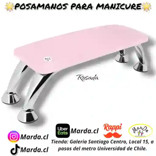 Almohadilla Para Manicure Pedicure Posamanos Cuerina Metal