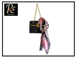 Bolsa Estilo Cartera Con Cadenas Doradas + Pañuelo Animal Print – Regalos Chic