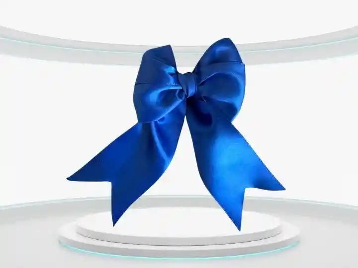 Lazo Azul Satinado 10x10 Cm Para Regalos, Eventos Y Decoración – Regalos Chic