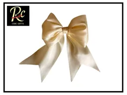 Lazo Satinado Champagne 10x10 Cm Para Regalos Y Decoración Elegante – Regalos Chic