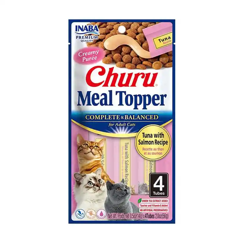 Snack Gatos Churu Cat Meal Topper Atun Y Salmon 56gr