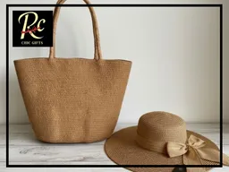 Set Verano: Bolso Y Sombrero En Paja Trenzada Estilo Europeo – Regalos Chic