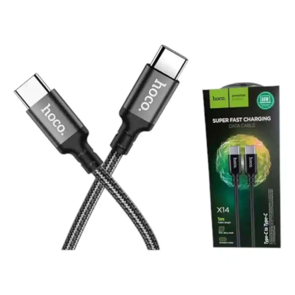 Cable Reforzado Hoco X14 Type-c 60w Para Laptop Y Celular