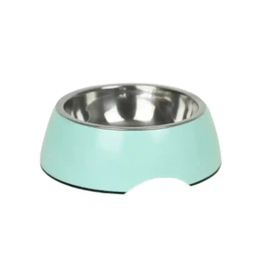 Brnx, Plato Melanina Y Acero Inoxidable, Celeste (talla S)