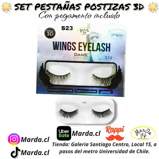 Set Pestañas Postizas 3d Dans S23
