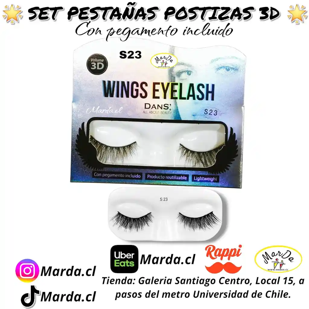 Set Pestañas Postizas 3d Dans S23