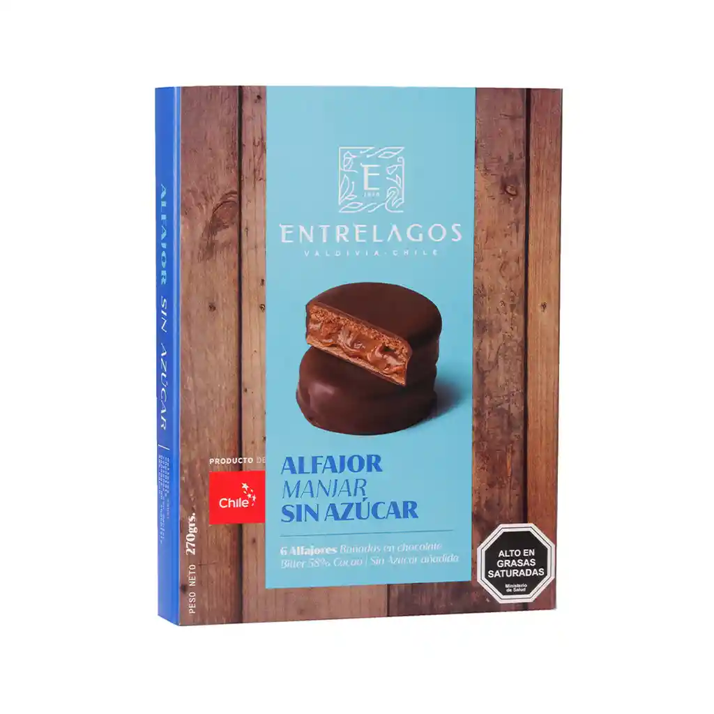 Estuche 6 Alfajores Manjar Sin Azúcar