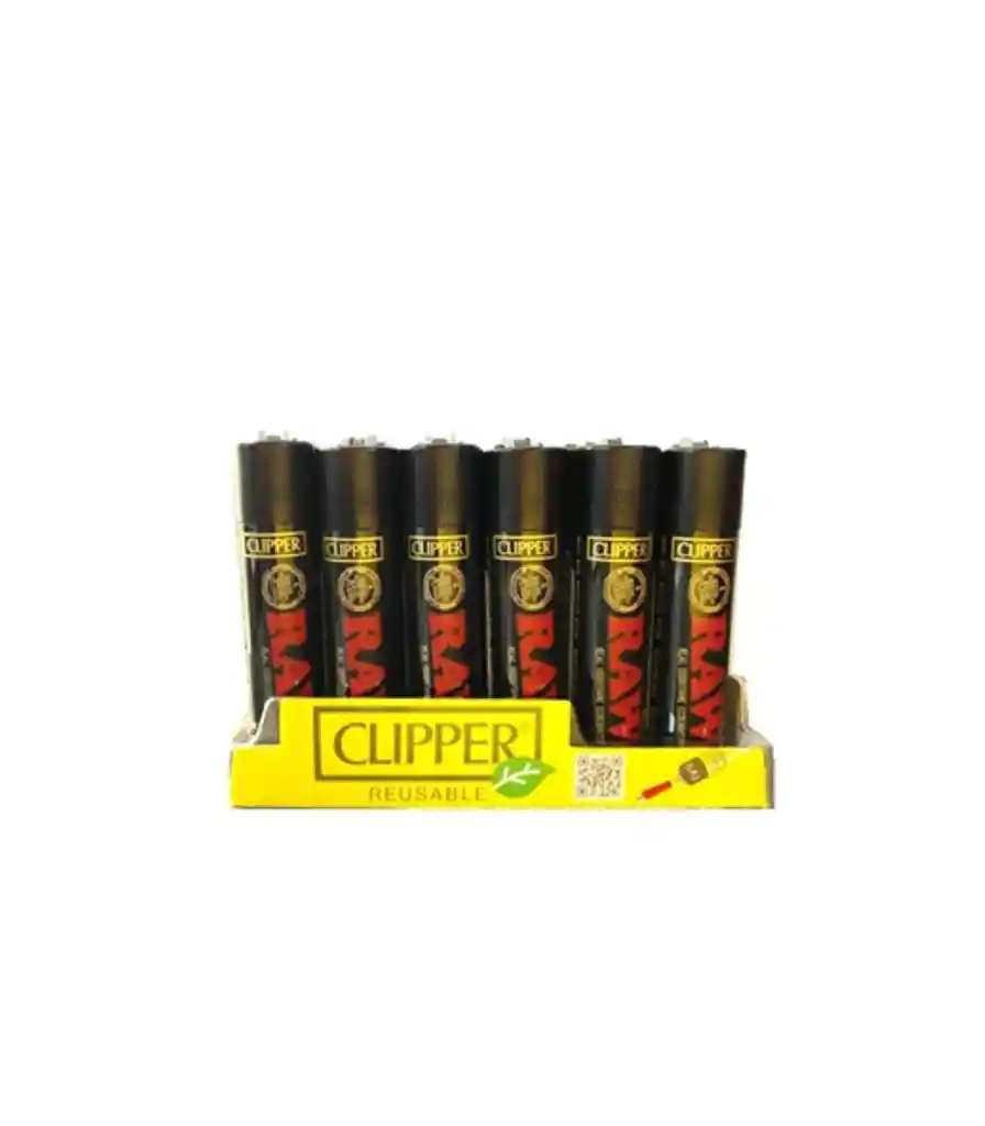 Display Encendedores Clipper Raw Black (24 Uds)