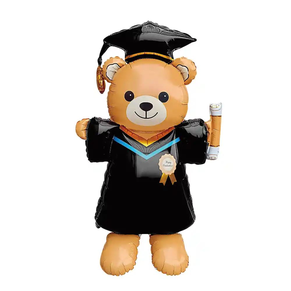 Deco. Inflable Osito Graduacion 150 X 70 Cm.