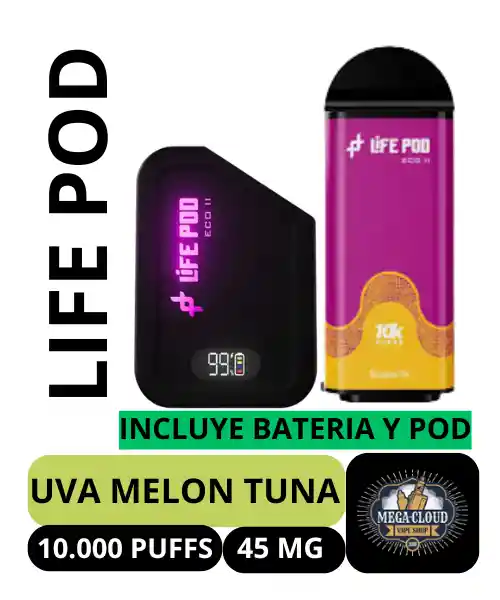 Kit Life Pod Eco Ii – Grape Honey 4.5 % Nicotina / Life Pod Eco Ii Kit – Grape Honey 4.5 % Nicotine