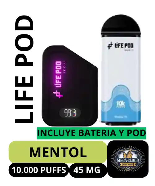 Kit Life Pod Eco Ii – Menthol 4.5 % Nicotina / Life Pod Eco Ii Kit – Menthol 4.5 % Nicotine