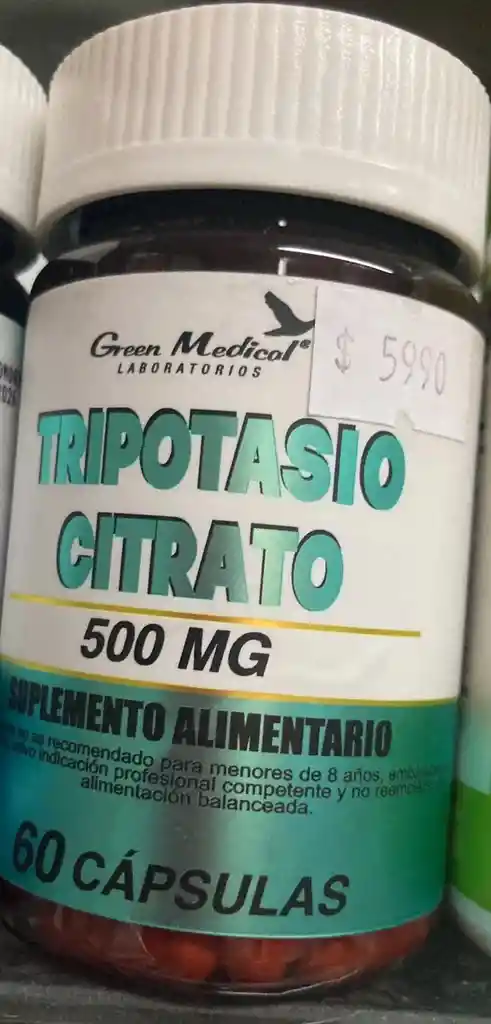 Tripotasio Citrato 500 Mg X 60 Cap