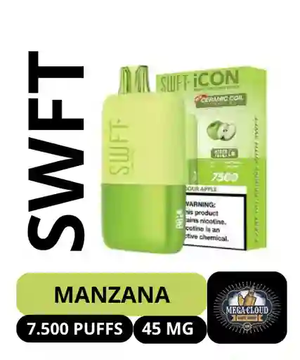 Swft Icon Vape Desechable 7500 Puffs – Sour Apple 4.5 % Nicotina / Swft Icon Disposable Vape 7500 Puffs – Sour Apple 4.5 % Nicotine