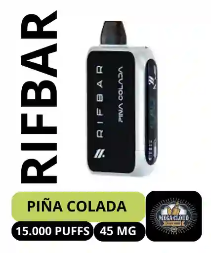 Rifbar Turbo X Vape Desechable 15000 Puffs – Piña Colada 4.5 % Nicotina / Rifbar Turbo X Disposable Vape 15000 Puffs – Piña Colada 4.5 % Nicotine