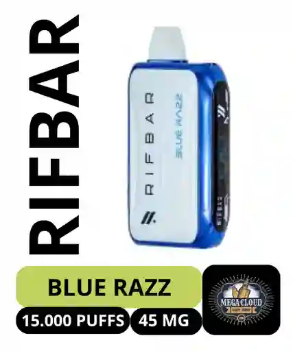 Rifbar Turbo X Vape Desechable 15000 Puffs – Blue Razz 4.5 % Nicotina / Rifbar Turbo X Disposable Vape 15000 Puffs – Blue Razz 4.5 % Nicotine