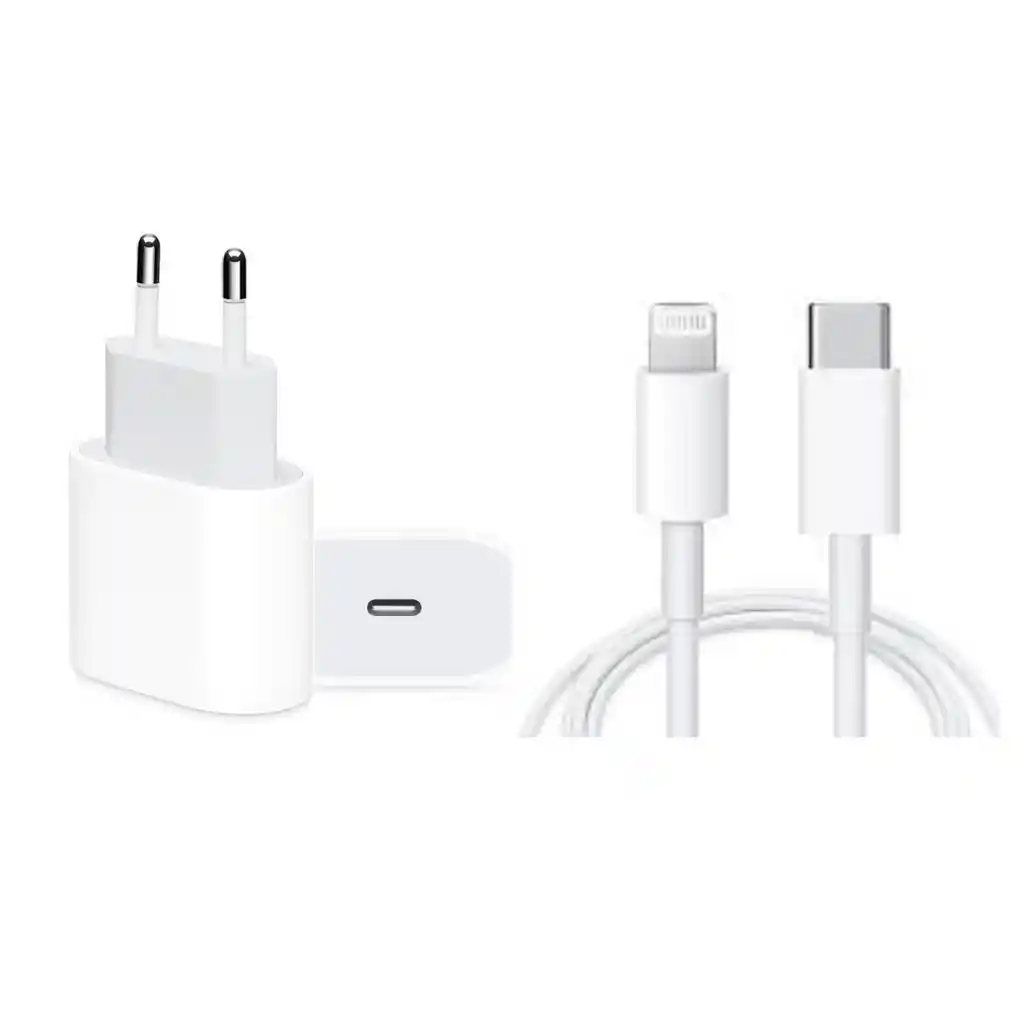 Kit Cargador Usb C Lightning Más Cable De Dos Metros Para Iphone Certificado