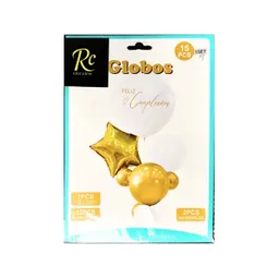 Set De Globos Cumpleaños Dorado Y Blanco 15 Piezas – Decoración De Fiesta Elegante Y Moderna