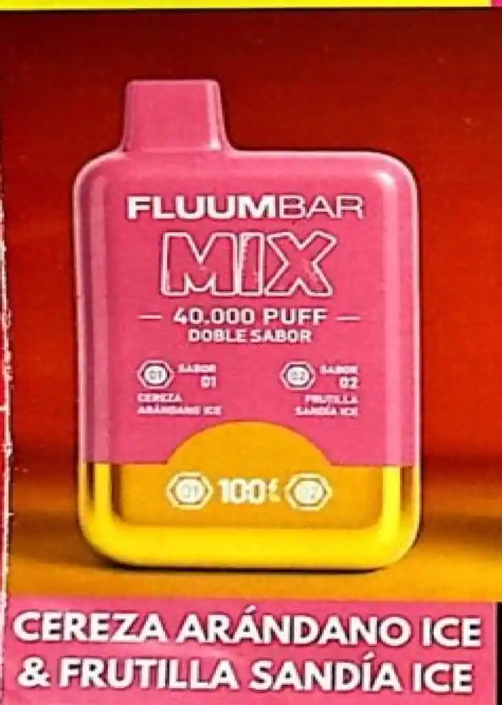 Vaper Fluumbar 40k Cereza Arandano Ice Y Frutilla Sandia Ice