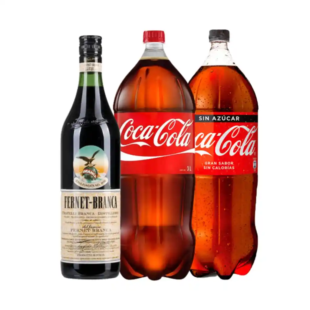 Fernet Branca 750cc + Bebida 3 Litros