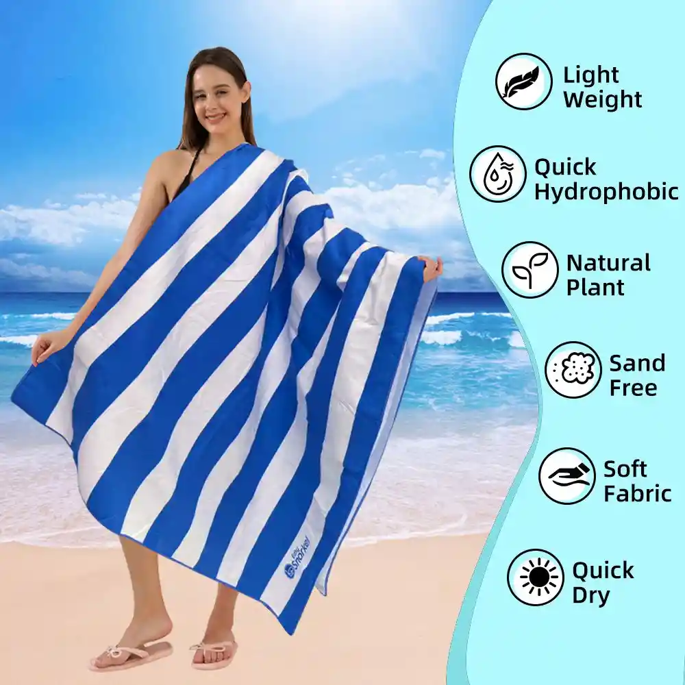 2 Toallas Xl De Microfibra 90x200 Cm Secado Rápido Playa Viaje