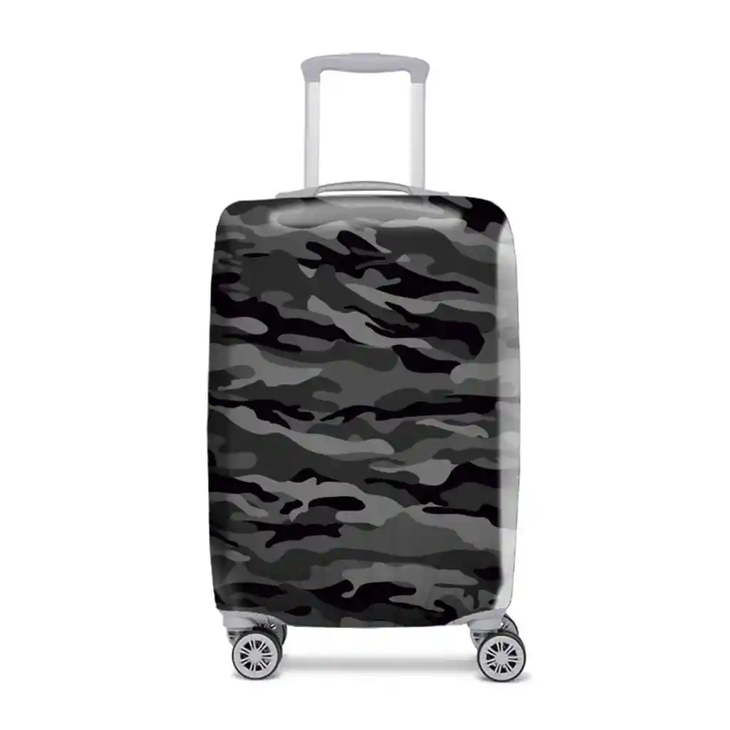 Funda Cubre Maleta Camuflaje Blanco Y Negro Grande