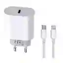 Cargador Para Iphone 20w Con Cable C To Lightning