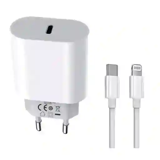 Cargador Para Iphone 20w Con Cable C To Lightning