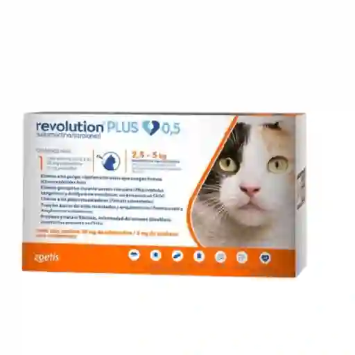 Revolution Plus 0,5 Ml Antiparasitario Para Gatos (2,5 A 5 Kg)