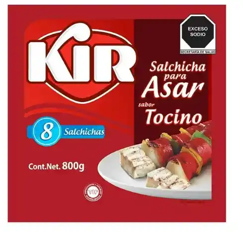 Kir Salchicha Para Asar C/tocino 800 Grs.