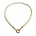 Gargantilla Choker Perlas Naturales De Rio Chapado En Oro 18k Riviere