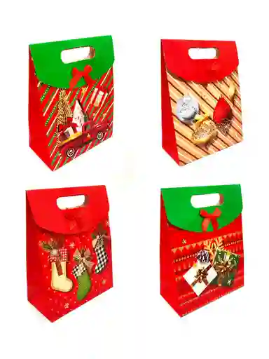 Bolsa De Regalo Navidad Con Velcro 31x24