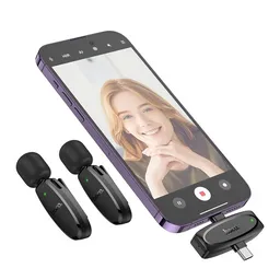 Micrófono Inalámbrico Lavalier Dual Lightning To Usb-c Hoco L15