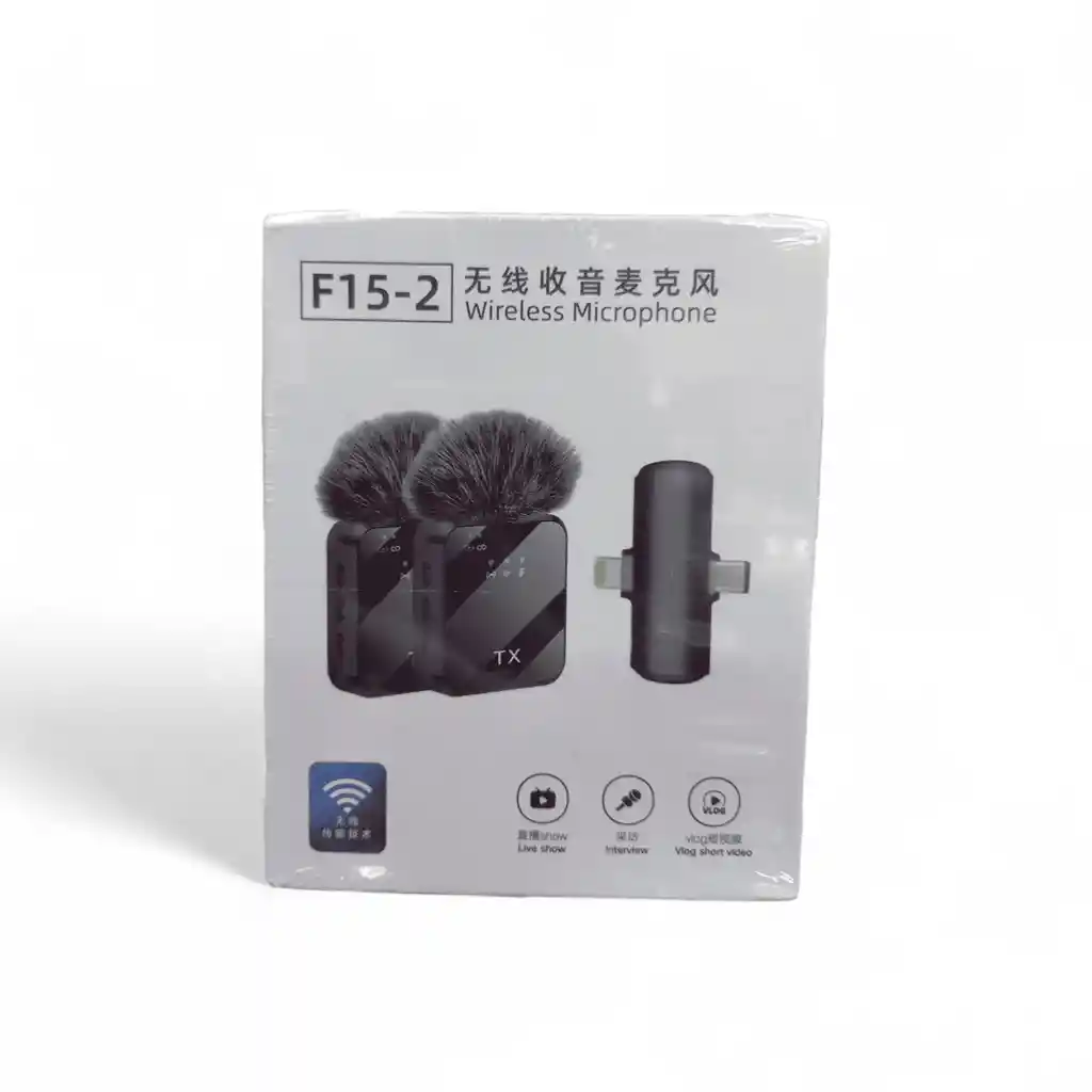 Micrófono Inalámbrico F15-2 Doble