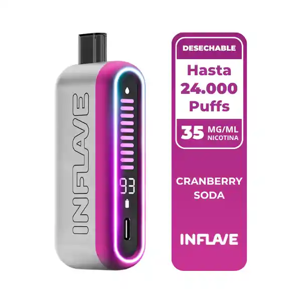 Inflave Onyx Cranberry Soda 24.000 Puffs.