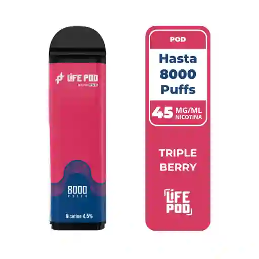 Life Pod Recarga Triple Berry 8.000 Puff