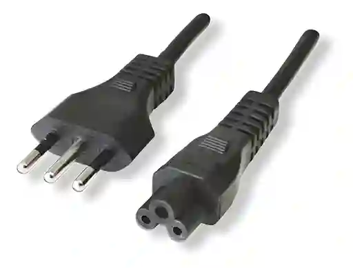 Cable De Poder Tipo Trébol, Soporta Hasta 220v/cable Trébol