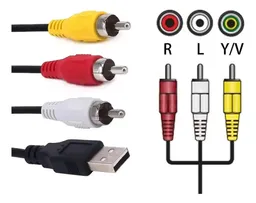 Cable Rca A Usb Macho Audio Y Video 1.5 Metros