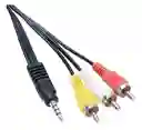 Cable Audio Video Jack 3.5mm A 3 Rca 1.5m