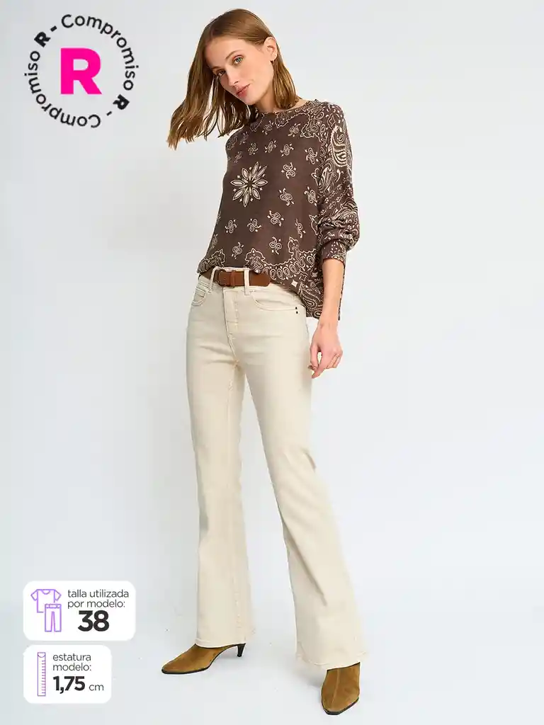 Tatienne-pantalon Seven Color B Ttn S25 Hueso 42