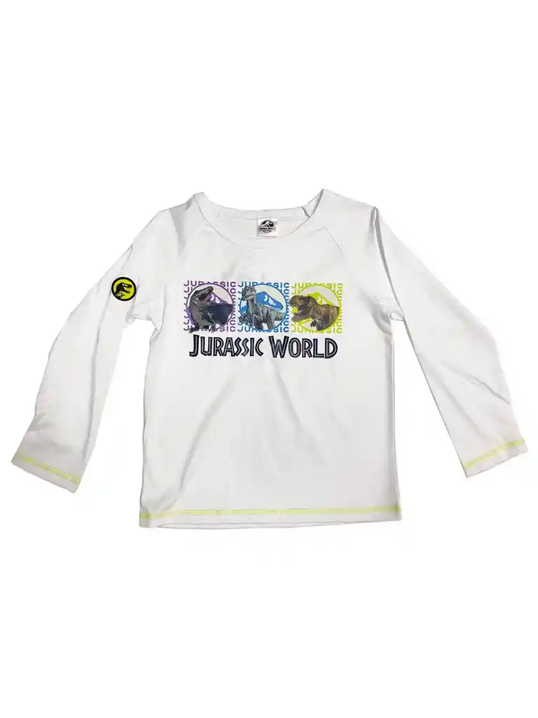 Jurassic World-polera Manga Larga Jurassic Jwts699 V26 Blanco 6