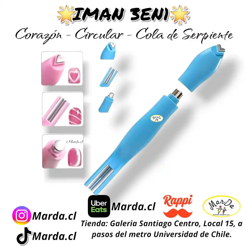 Iman 3en1 Corazon | Circular | Cola De Serpiente Efecto Ojo De Gato