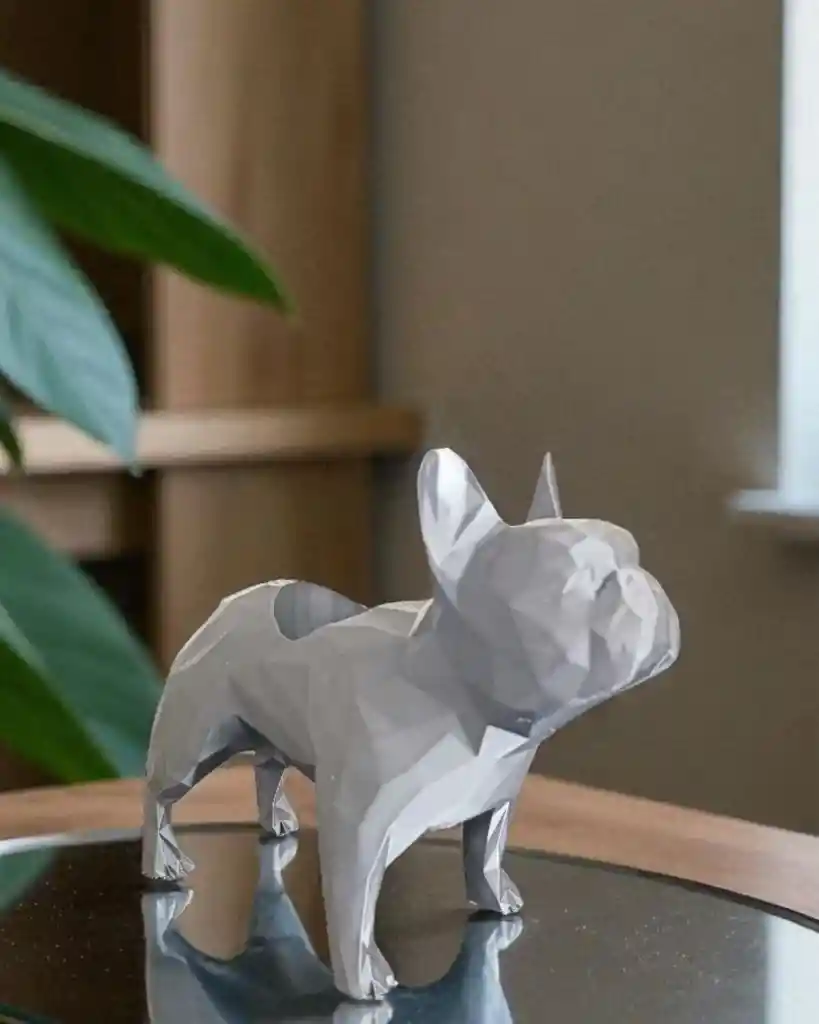 Perrito Decorativo Macetero Suculentas Negro