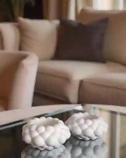 Par De Portavelas Colocar Blanco Estilo Rugoso